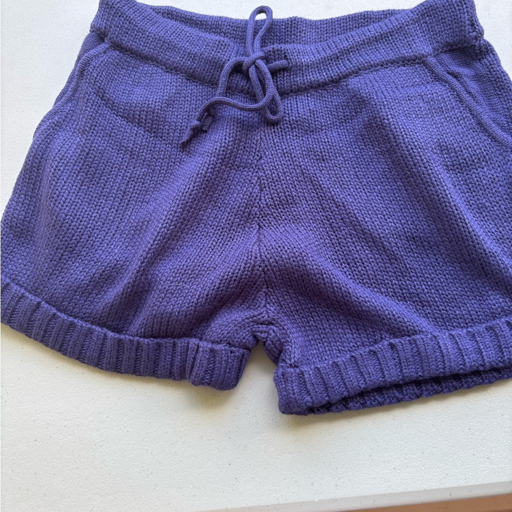 525 America Purple Knit Women Shorts